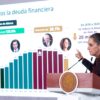 Claudia Sheinbaum durante la conferencia matutina en la que abordó el Paquete Económico 2027