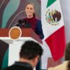 Claudia Sheinbaum durante la conferencia matutina donde presentó resultados de seguridad