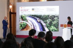Presidenta Claudia Sheinbaum Pardo durante la presentación del Programa de Infraestructura Carretera