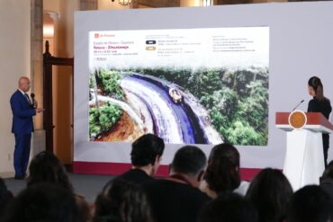 Presidenta Claudia Sheinbaum Pardo durante la presentación del Programa de Infraestructura Carretera