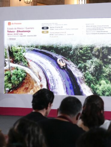Presidenta Claudia Sheinbaum Pardo durante la presentación del Programa de Infraestructura Carretera