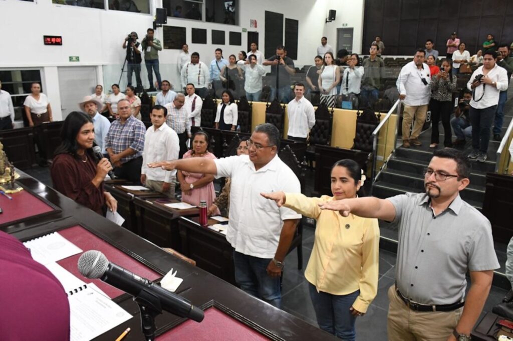 Toma de protesta de la Mesa Directiva de la LXV Legislatura de Tabasco durante la Reunión Previa de la Comisión Permanente