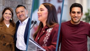 Aspirantes y figuras de Morena durante reuniones políticas rumbo a las elecciones de 2027