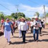 Yolanda Osuna Huerta supervisa obras de pavimentación en La Lima y El Manzano