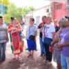 Yolanda Osuna Huerta durante el inicio de la rehabilitación del pozo profundo de agua entubada en Villa Macultepec, Centro