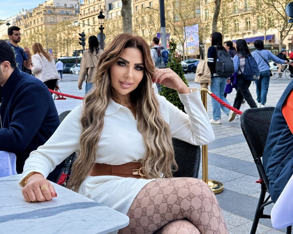 Sarah Khalifa en una fotografía de estilo de vida en Europa, antes de su condena por narcotráfico en Egipto
