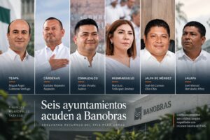 Presidentes municipales de Teapa, Cárdenas, Comalcalco, Huimanguillo, Jalpa de Méndez y Jalapa, ayuntamientos con créditos Banobras vinculados al FAIS.