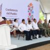 Claudia Sheinbaum y Javier May durante la visita de la presidenta a Villahermosa, Tabasco, el 25 de septiembre de 2026