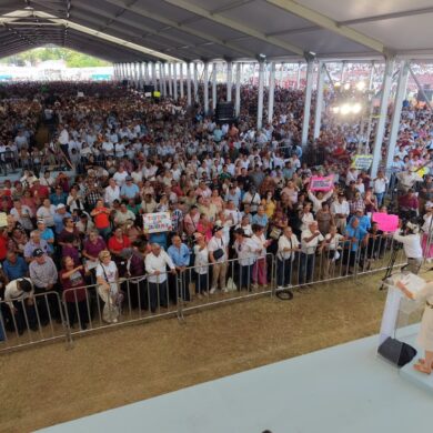 Claudia Sheinbaum Pardo durante su visita a Villahermosa, Tabasco, el 25 de septiembre de 2026