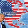 Donald Trump publica mapa de América del Norte con México cubierto por elementos de la bandera de Estados Unidos