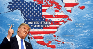 Donald Trump publica mapa de América del Norte con México cubierto por elementos de la bandera de Estados Unidos