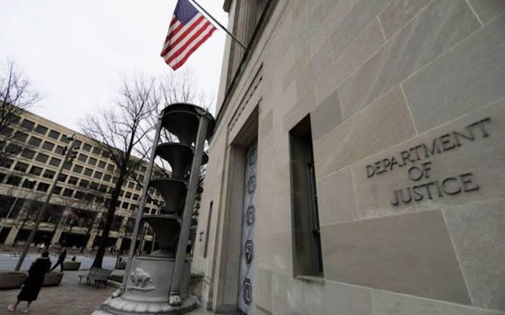 Fachada del edificio del Departamento de Justicia de Estados Unidos en Washington D. C.
