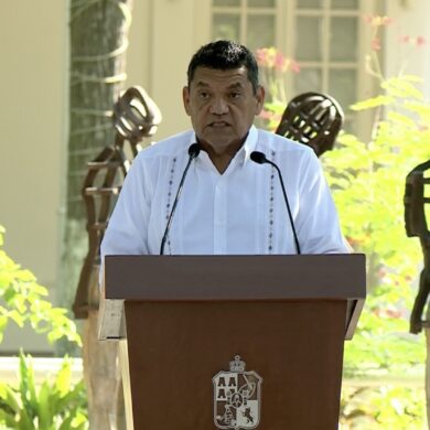 Javier May ofrece su mensaje por el segundo aniversario de su gobierno en la Quinta Grijalva