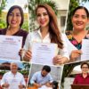 Fotoarte con imágenes de distintos aspirantes a las coordinaciones municipales de Morena en Tabasco, varios de ellos mostrando sus solicitudes de registro para el proceso interno rumbo a 2027.