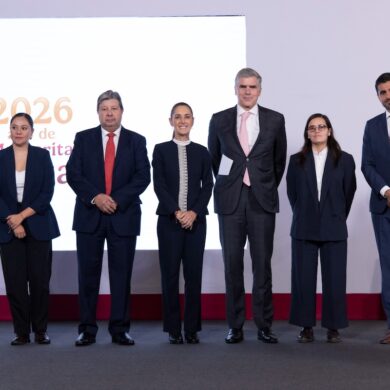 Claudia Sheinbaum durante el anuncio de 20 nuevos parques industriales del Plan México.