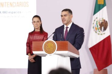 Omar García Harfuch, secretario de Seguridad y Protección Ciudadana, durante una presentación de resultados de seguridad del Gobierno federal.