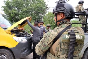 Elementos de seguridad realizan recorridos e inspecciones preventivas durante el operativo Reforzamiento de Centro en Tabasco