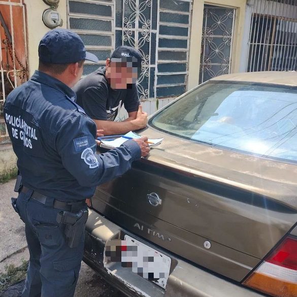 Elementos de la Guardia Estatal de Caminos durante el operativo Vialidades Libres en Villahermosa