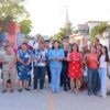 Yolanda Osuna Huerta durante la inauguración de la pavimentación de la calle Francisco Villa en Villahermosa.