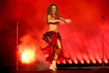 Shakira durante su presentación en Madrid como parte de Las Mujeres Ya No Lloran World Tour