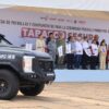 Entrega de patrullas pick up, vehículos sedán y motocicletas para reforzar las labores de seguridad pública en Centro, Tabasco.